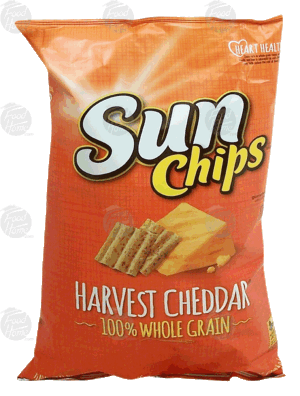 Sun Chips harvest cheddar flavored multi grain snack chips 7 ounce