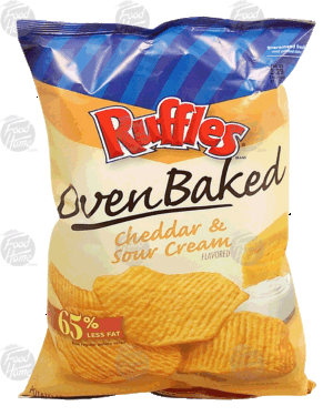 Ruffles Oven Baked cheddar & sour cream flavored potato chips 6.25 ounce