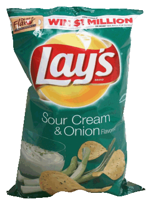 Lay's sour cream & onion flavored potato chips 7.75 ounce