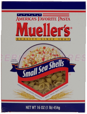Mueller's Macaroni small sea shells america's favorite pasta 16 ounce
