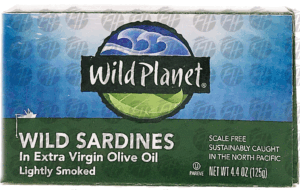Wild Planet wild sardines in extra virgin olive oil 4.375 ounce
