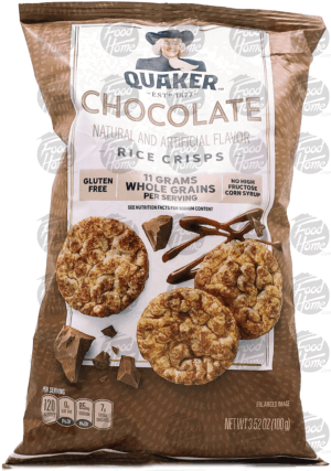 Quaker Popped chocolate rice crisps 3.52 ounce