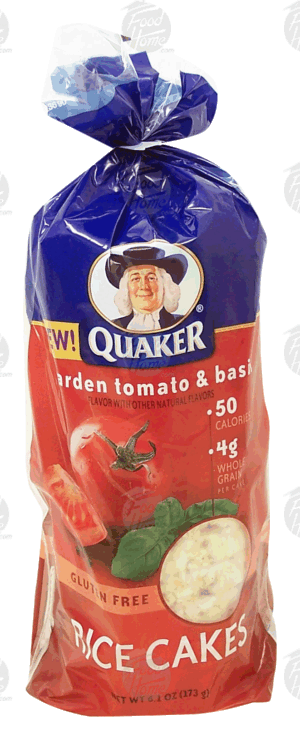 Quaker garden tomato & basil flavor rice cakes 6.1 ounce