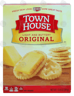 Keebler Town House original, light and buttery oven baked crackers 13.8 ounce