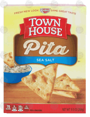 Keebler Town House pita; sea salt oven baked crackers 9.5 ounce
