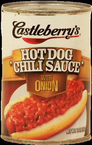 Castleberry's hot dog chili sauce with onion 10 ounce