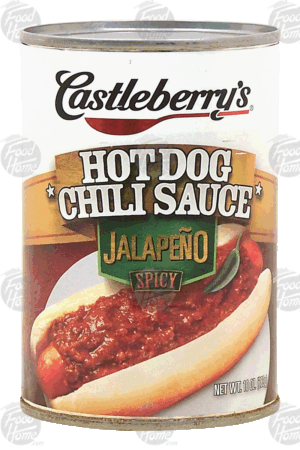 Castleberry's hot dog chili sauce, jalapeno spicy 10 ounce
