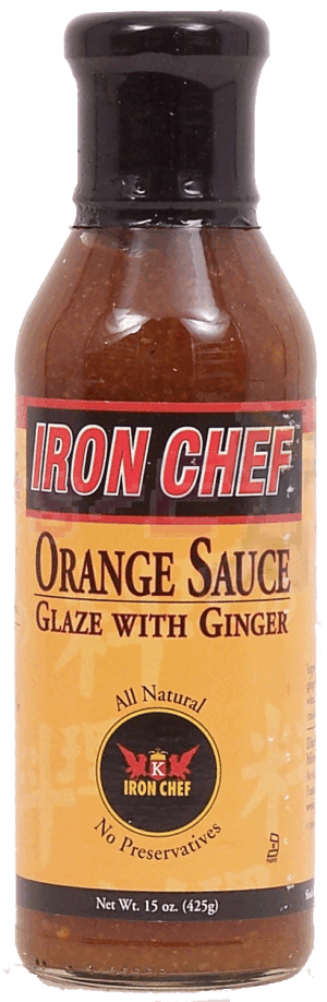 Iron Chef orange sauce glaze with ginger, all natural 15 ounce