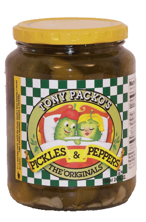 Tony Packo's pickles & peppers, the originals 24 fluid ounce