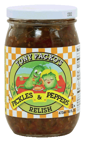 Tony Packo's pickles & peppers relish 16 fluid ounce