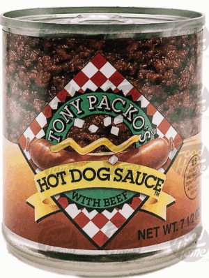 Tony Packo's hot dog sauce with beef 7.5 ounce