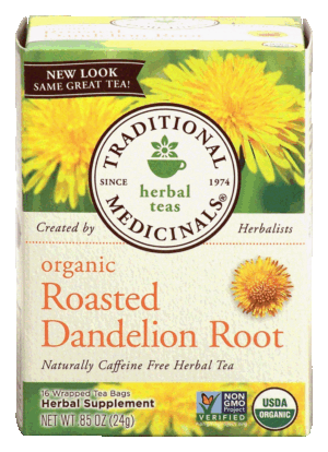 Traditional Medicinals roasted dandelion root organic herbal tea, caffeine free, 16-tea bags 0.85 ounce