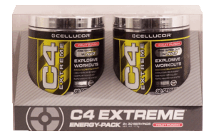 Cellucor C4 Extreme fruit punch pre-workout energy drink mix, 2-pack, 60-servings 177 gram