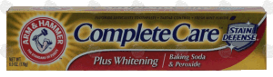 Arm & Hammer Complete Care plus whitening, baking soda & peroxide, stain defense, fresh mint flavor 6 ounce