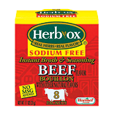 Herb-Ox Bouillon Packets Beef Instant Broth & Seasoning Sodium Free 8 Ct 1.1 ounce