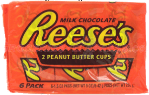 Reese's milk chocolate peanut butter cups, 6-bi-packs 9 ounce