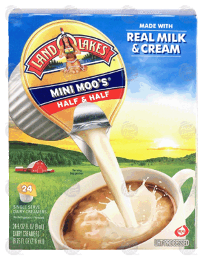Land O Lakes(R) Mini Moos half & half, 24 single serve dairy creamers 24 count