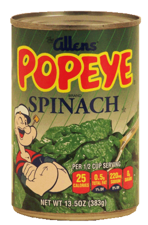 The Allens Popeye spinach 13.5 ounce