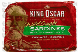King Oscar sardines in extra virgin olive oil, double layer 3.75 ounce