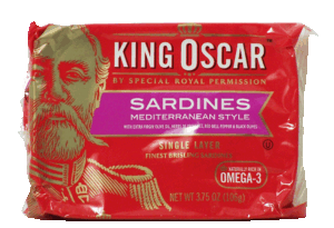 King Oscar sardines mediterranean style, single layer 3.75 ounce