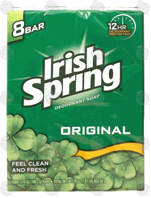 Irish Spring original deodorant soap, 3.75-oz. bars 8 pack