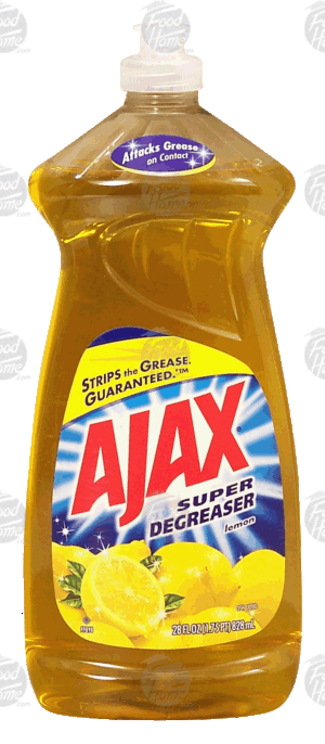 Ajax Super Degreaser dish liquid, lemon 28 fluid ounce