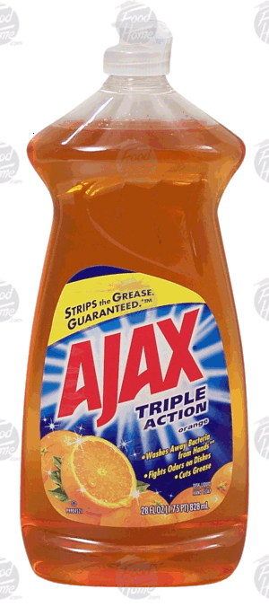 Ajax Triple Action dish liquid, hand soap, orange 28 fluid ounce