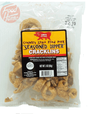 Lee's Pig Skins country style fried pork 3 ounce