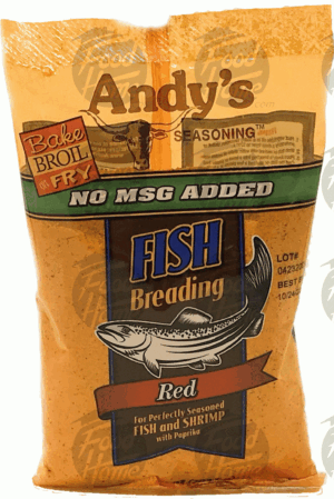 Andy's red fish breading seasoning with paprika, no msg added 10 ounce