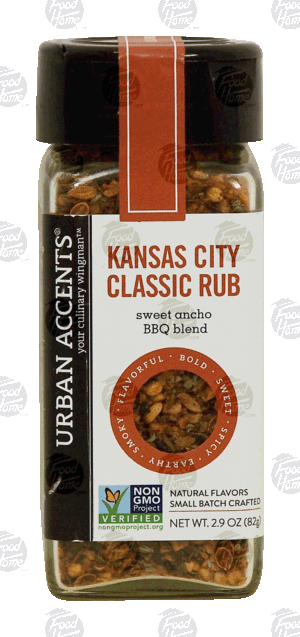 Urban Accents kansas city classic rub, sweet ancho BBQ blend 2.9 ounce