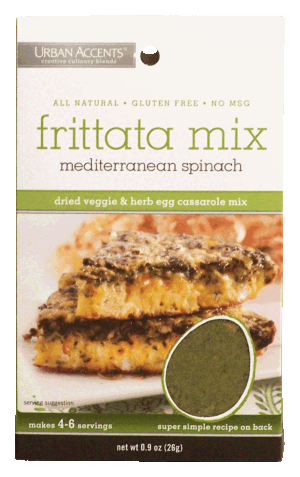 Urban Accents frittata mix, mediterranean spinach dried veggie & herb egg cassarole mix, makes 4-6 servings 0.9 ounce