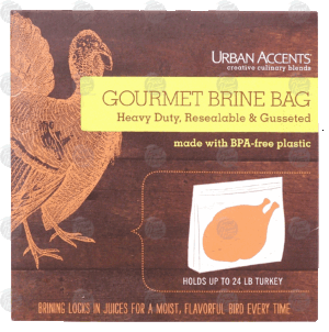 Urban Accents gourmet brine bag, heavy duty, resealable & gusseted, made with bpa-free plastic 1 count