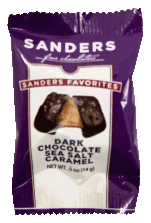 Sander's dark chocolate sea salt caramel piece 0.5 ounce