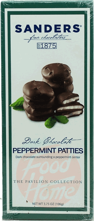 Sander's The Pavilion Collection dark chocolate peppermint patties 3.75 ounce