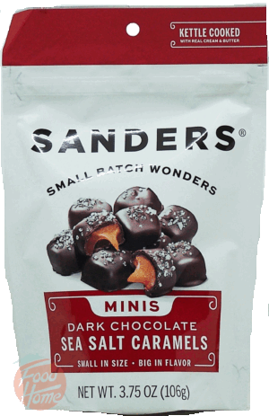 Sander's fine chocolatiers mini bites; dark chocolate sea salt caramel 3.75 ounce
