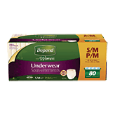 Depend Fit-Flex underwear for women, s/m 28-40-in waist, maximum absorbency 80 count