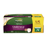 Depend Fit-Flex underwear for women, large, 38-50-in waist, maximum absorbency 72 count