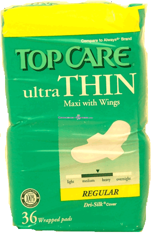 Top Care maxi with wings, ultra thin, regular 36 count