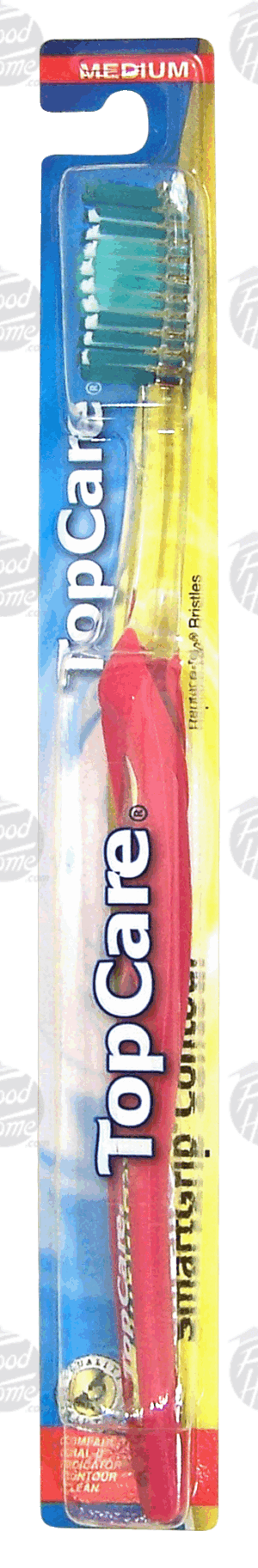 Top Care Smartgrip Contour medium bristle toothbrush, no-slip grip 1 count