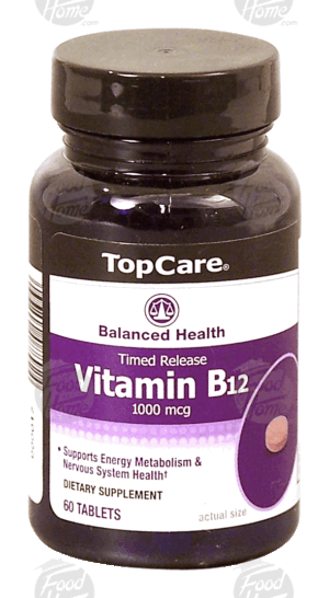 Top Care Balanced Health time released vitamin B12, 1000 mcg per tablet 60 count
