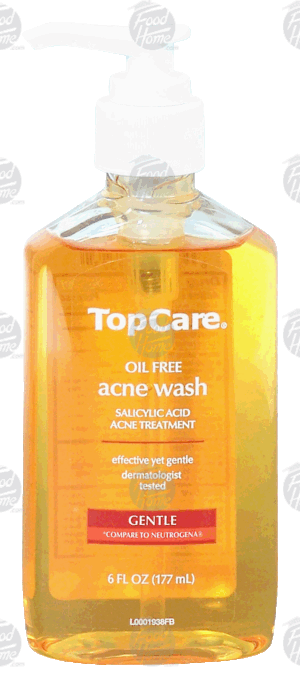 Top Care oil free acne wash, salicylic acid acne treatment 6 fluid ounce