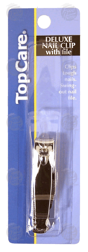 Top Care deluxe nail clip with file, clips tough nails 1 count