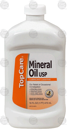 Top Care mineral oil, tasteless, colorless, odorless, lubricant laxative 16 fluid ounce