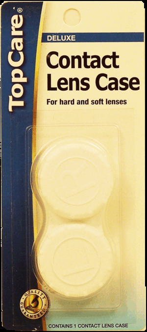 Top Care Deluxe contact lens case for hard and soft lenses 1 pair
