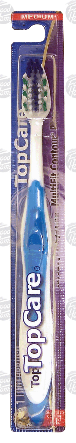 Top Care MultiFit Contour Plus medium toothbrush, deep cleaning multi-angled bristles 1 count