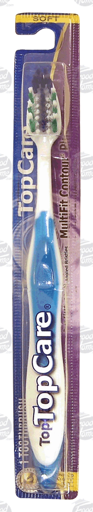 Top Care MultiFit Contour Plus soft toothbrush, deep cleaning multi-angled bristles 1 count