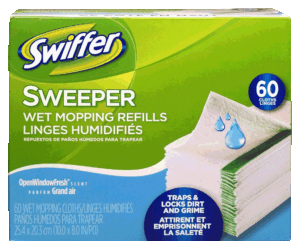 Swiffer Sweeper wet mopping refill clothes, open window fresh scent 60 count