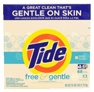 Tide free & gentle laundry detergent powder, 68 loads 95 ounce
