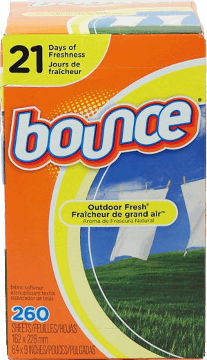 Bounce outdoor fresh fabric softener dryer sheets, 6.4 x 9-inches 260 count