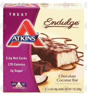 Atkins Endulge chocolate coconut bar 5 count